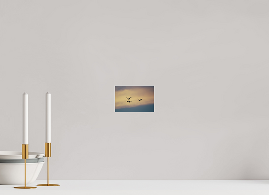 6 x 4″, Matte Print Sandhill Cranes in a Painted Sky