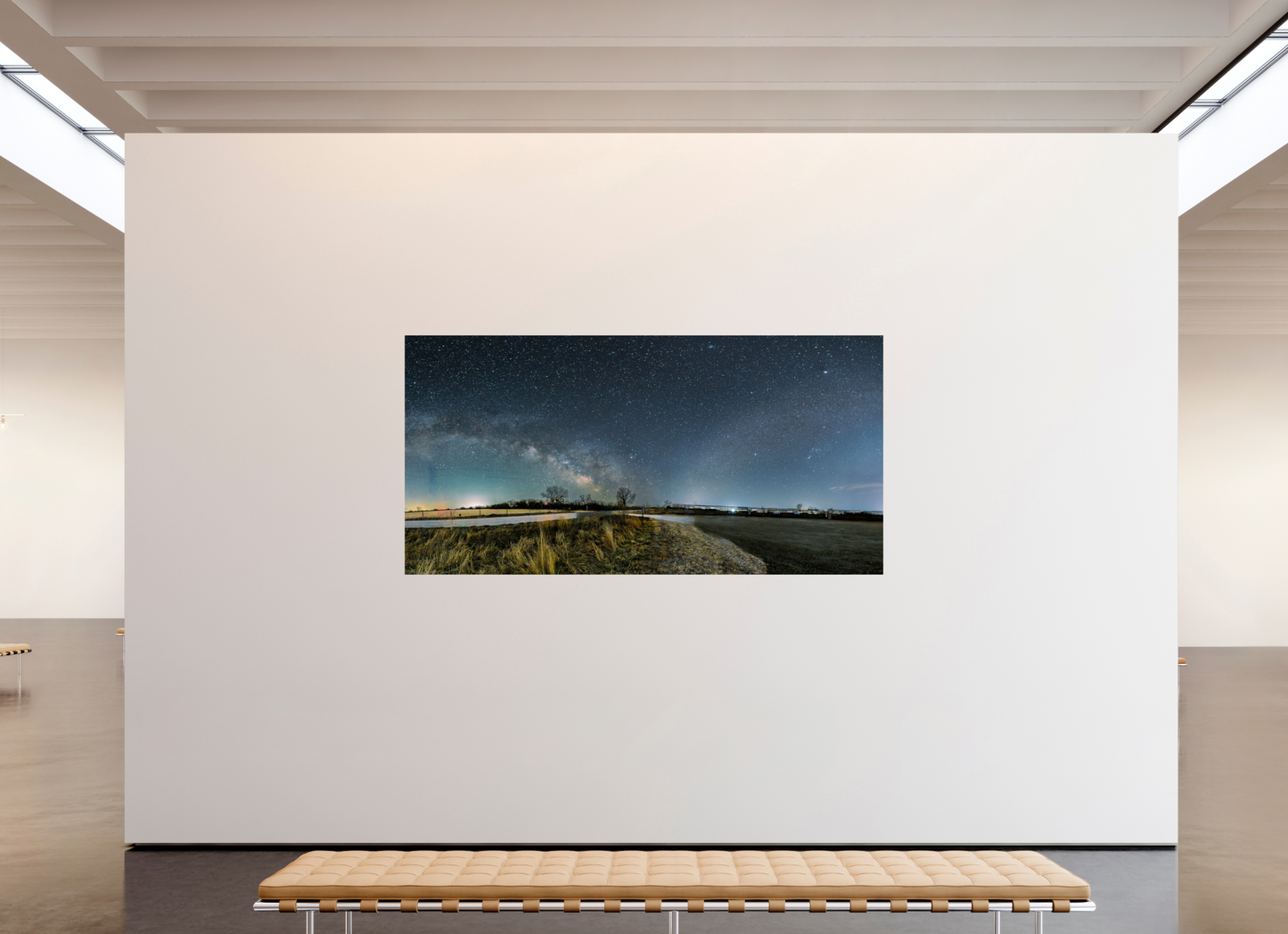 94 x 47″, Photo Print On Fuji Crystal DP II Two Galaxies on One Night Sky