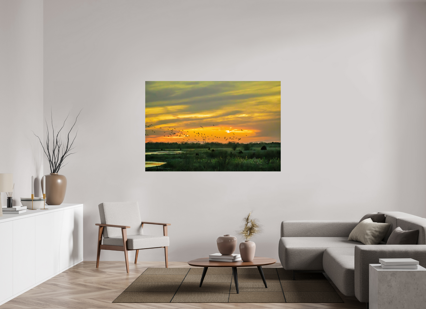 66 x 44″, Photo Print On Fuji Crystal DP II Sunset over Nebraska