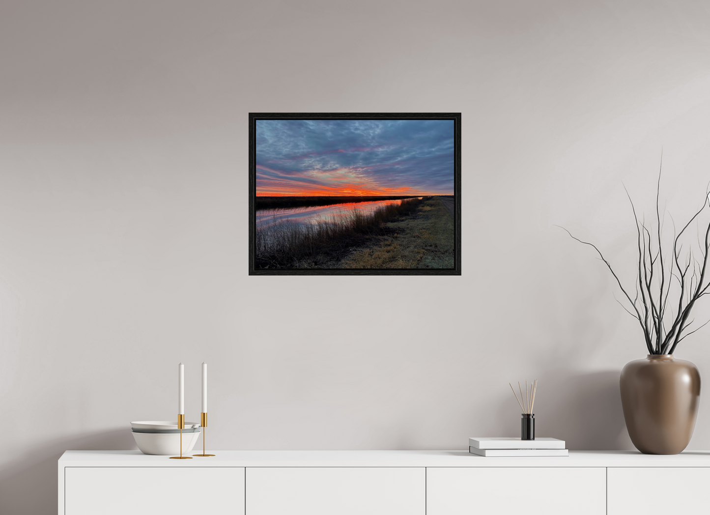 24 x 18″, Floater Frame Cheyenne Sundown