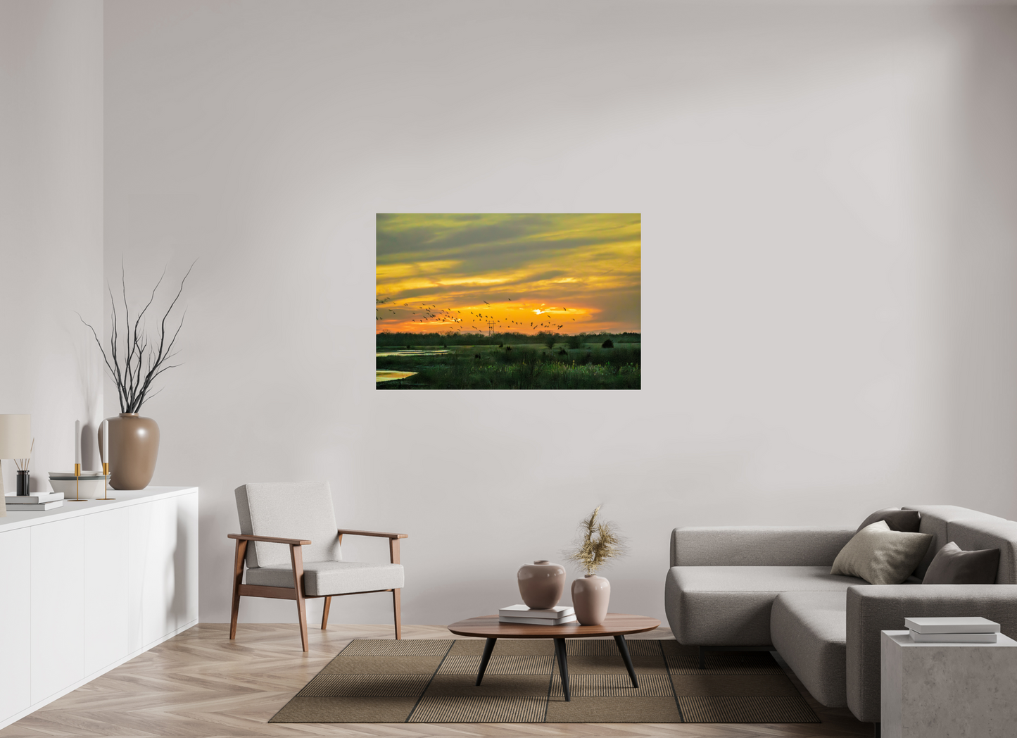 54 x 36″, Photo Print On Fuji Crystal DP II Sunset over Nebraska