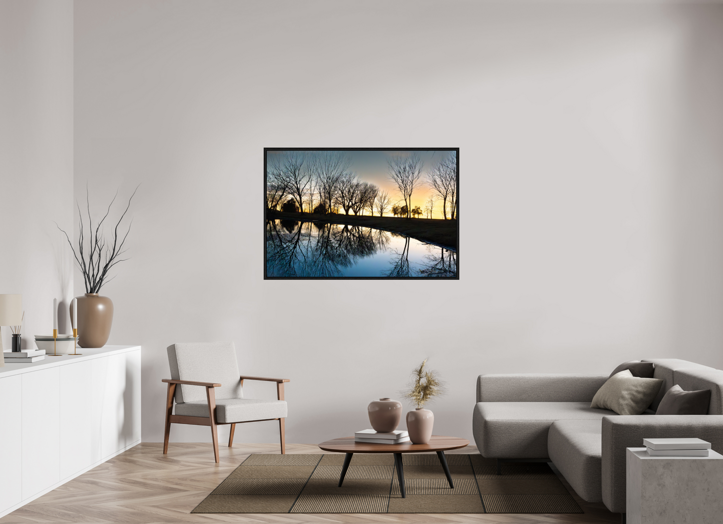 54 x 36″, Floater Frame Nebraska Sunset