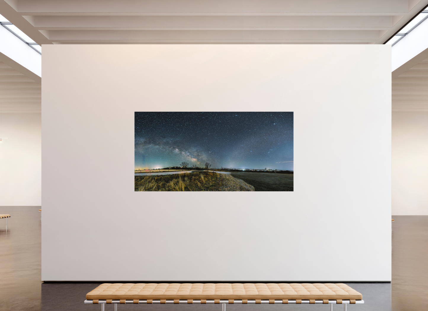94 x 47″, Matte Print Two Galaxies on One Night Sky