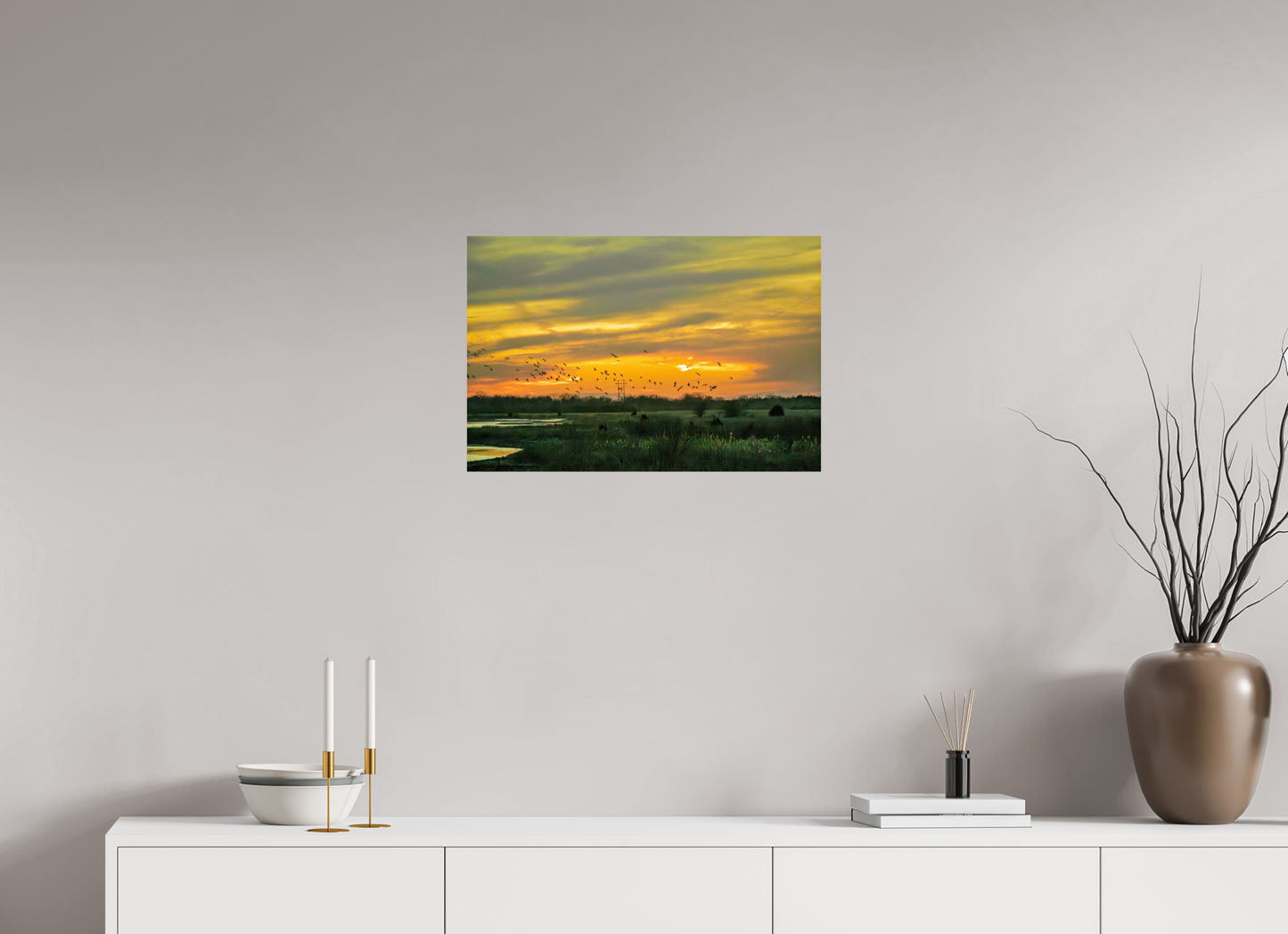 24 x 16″, Glossy Print Sunset over Nebraska
