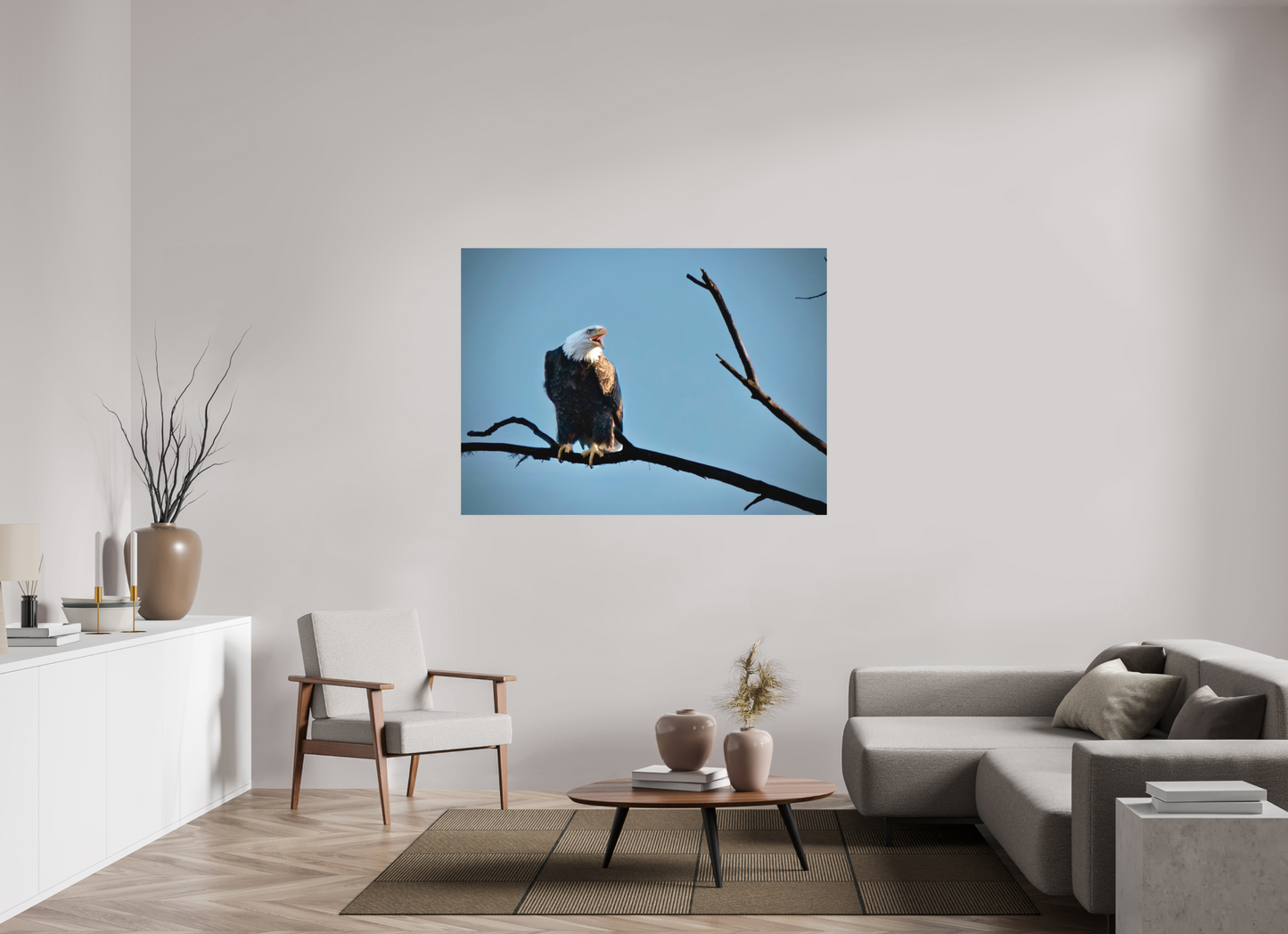 58.9 x 43″, Matte Print Screaming Eagle