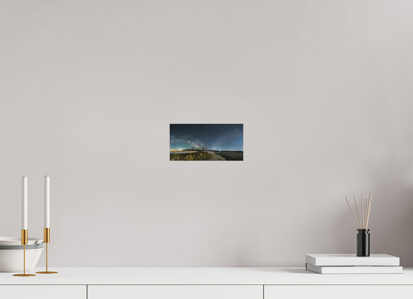 8 x 4″, Matte Print Two Galaxies on One Night Sky