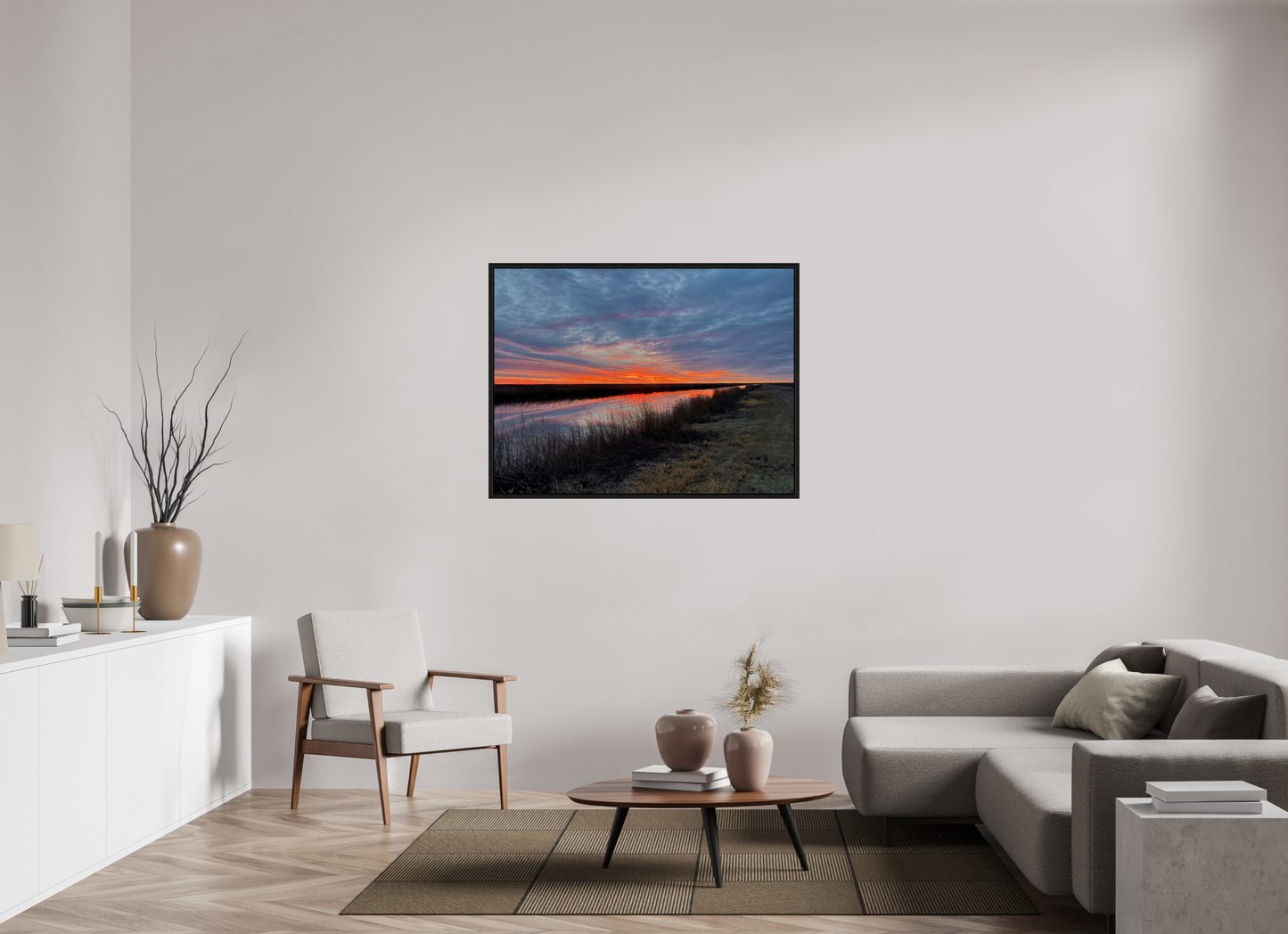 48 x 36″, Floater Frame Cheyenne Sundown