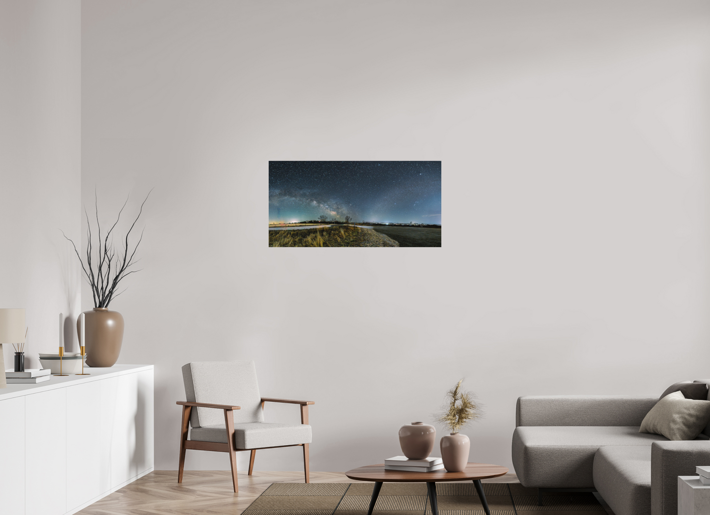 40 x 20″, Matte Print Two Galaxies on One Night Sky