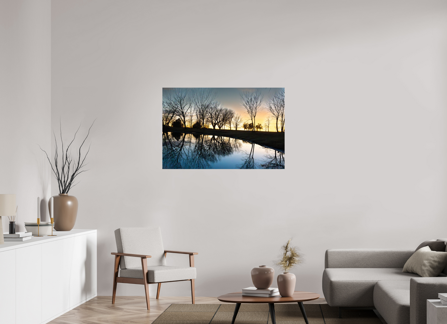 45 x 30″, Crystal Pearl Paper Nebraska Sunset