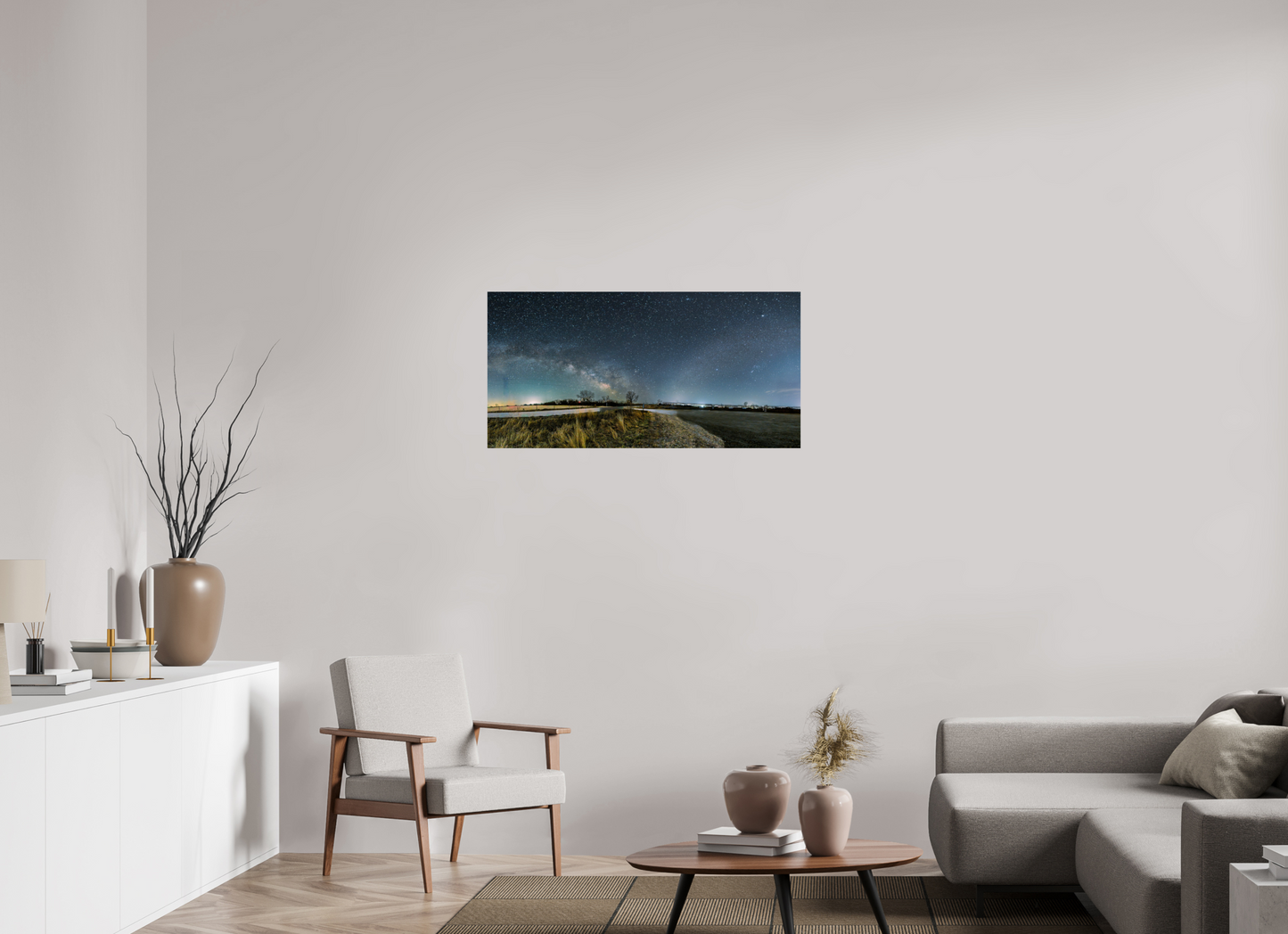 40 x 20″, Photo Print On Fuji Crystal DP II Two Galaxies on One Night Sky