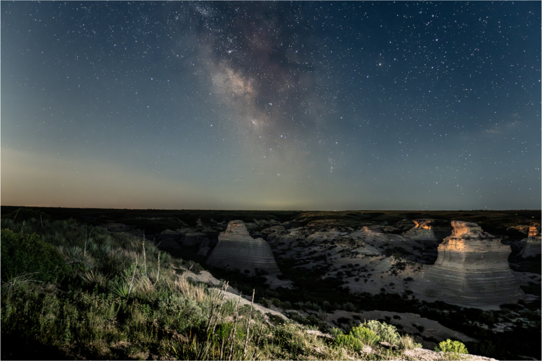 LIttle Jerusalem Badlands State Park under the Stars