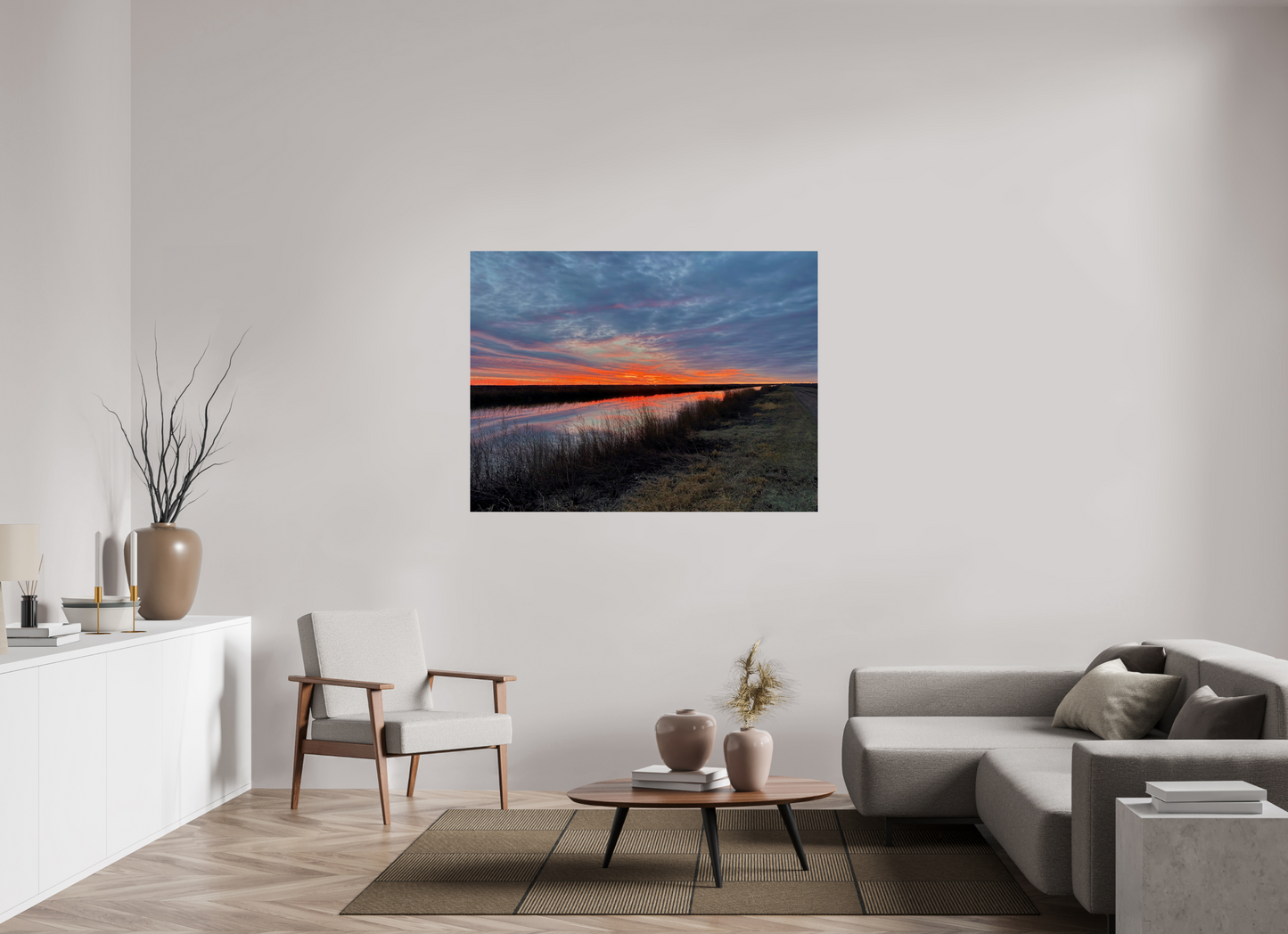56 x 42″, Glossy Print Cheyenne Sundown
