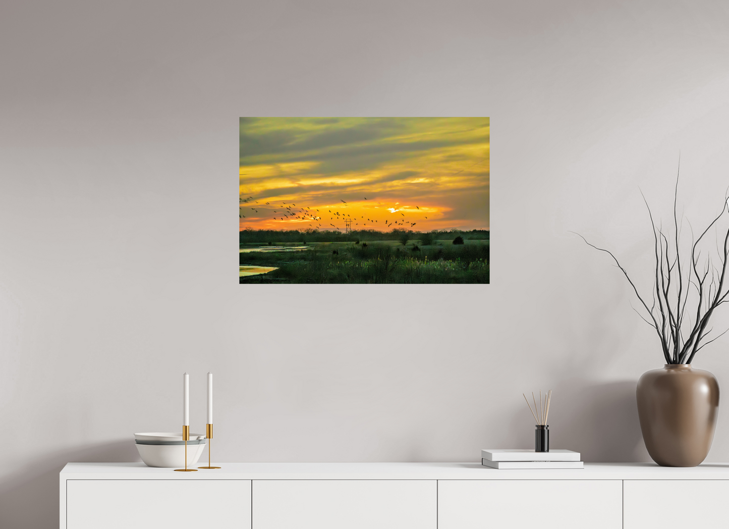 30 x 20″, Glossy Print Sunset over Nebraska
