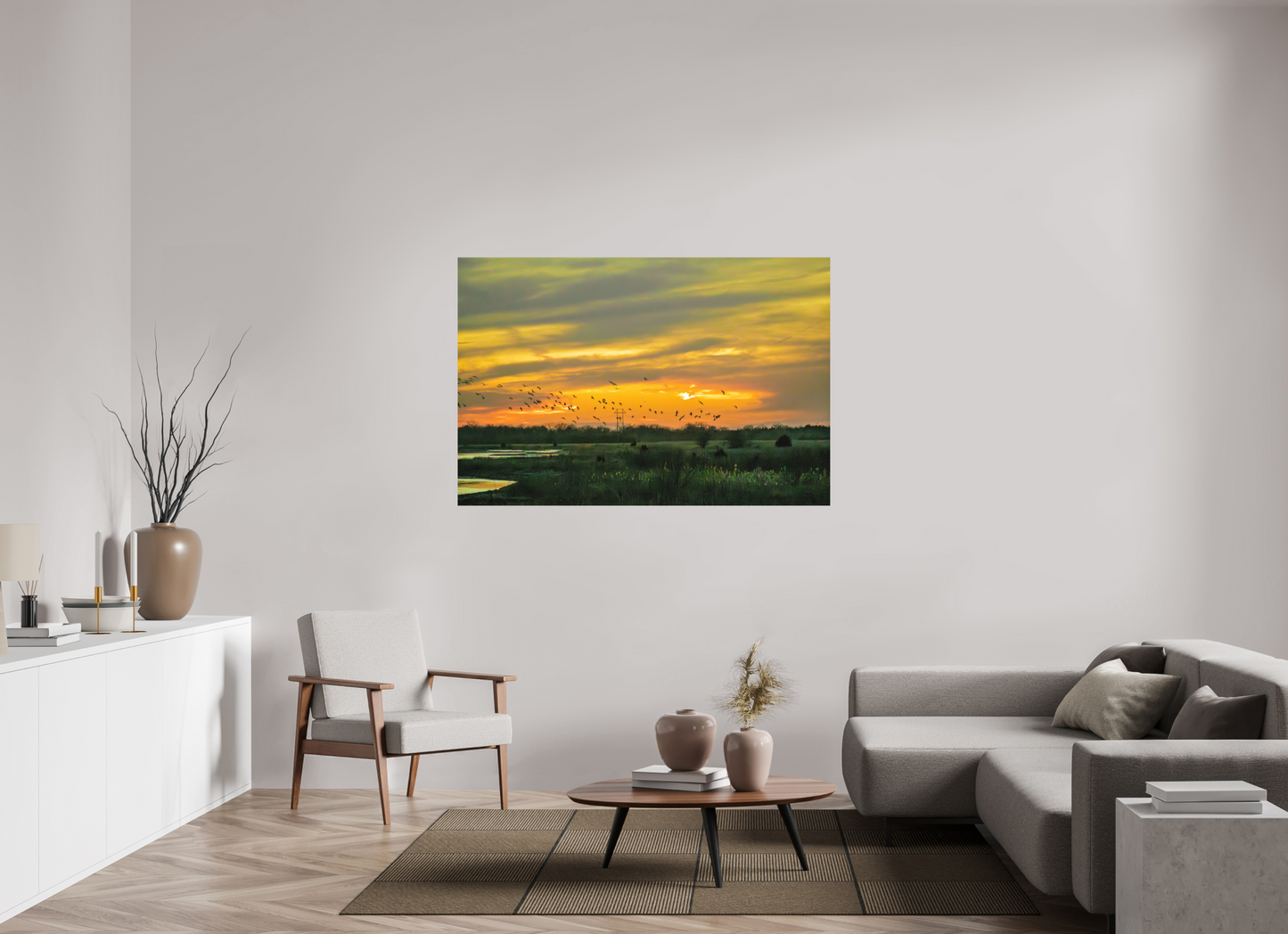 60 x 40″, Matte Print Sunset over Nebraska