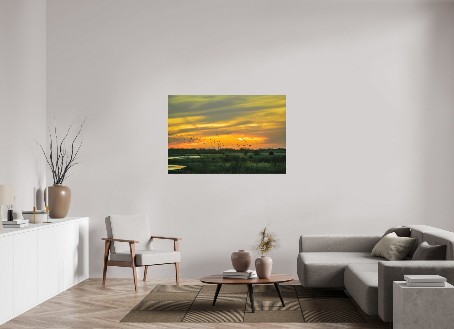 54 x 36″, Matte Print Sunset over Nebraska