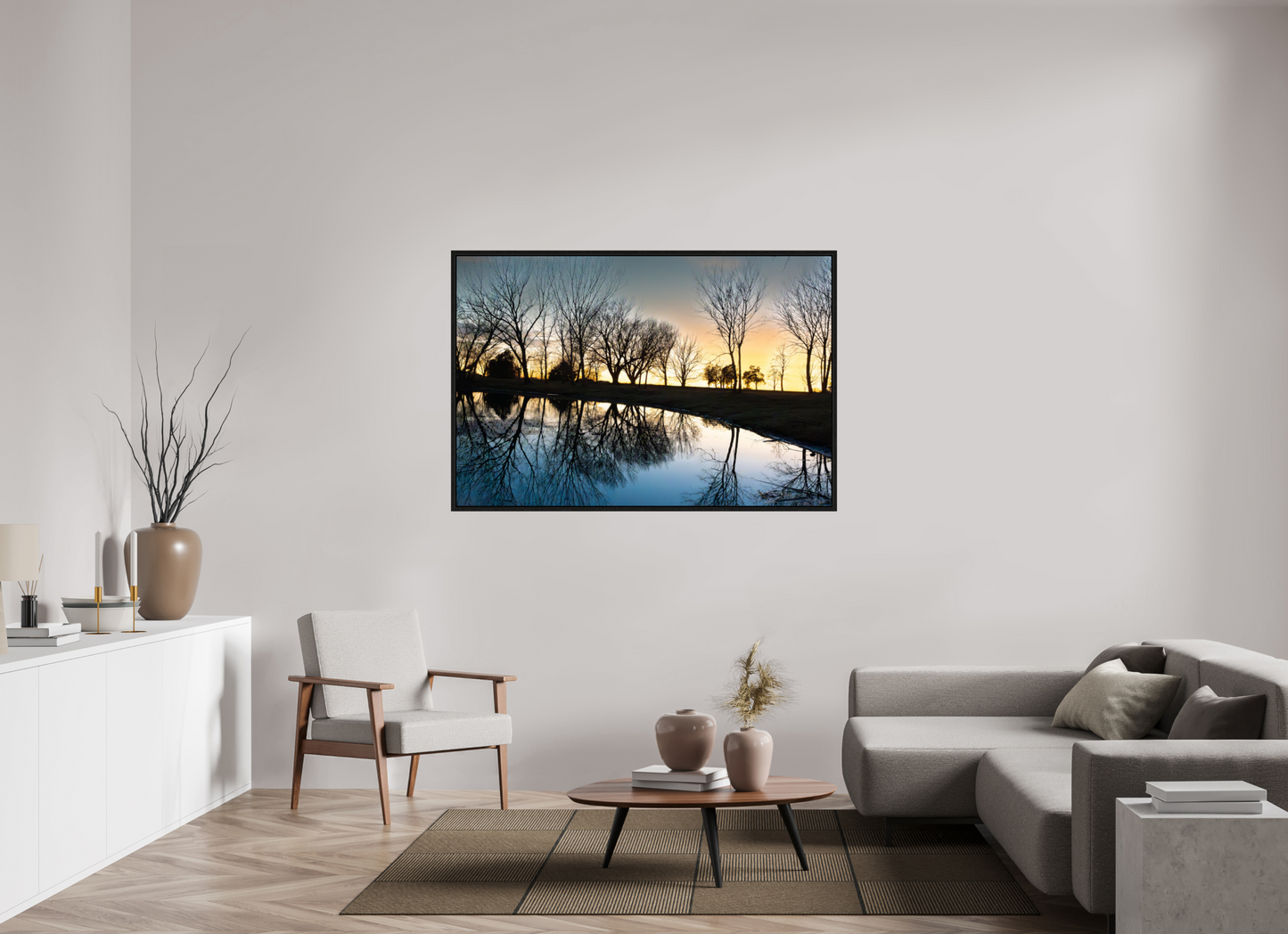 60 x 40″, Floater Frame Nebraska Sunset