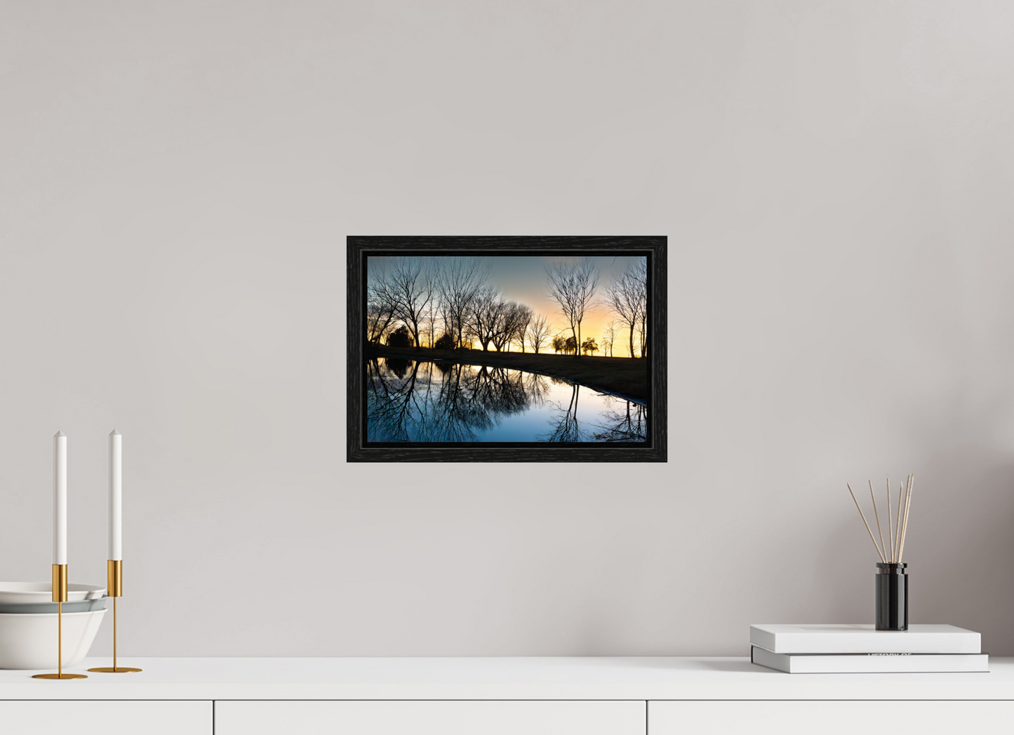 12 x 8″, Floater Frame Nebraska Sunset