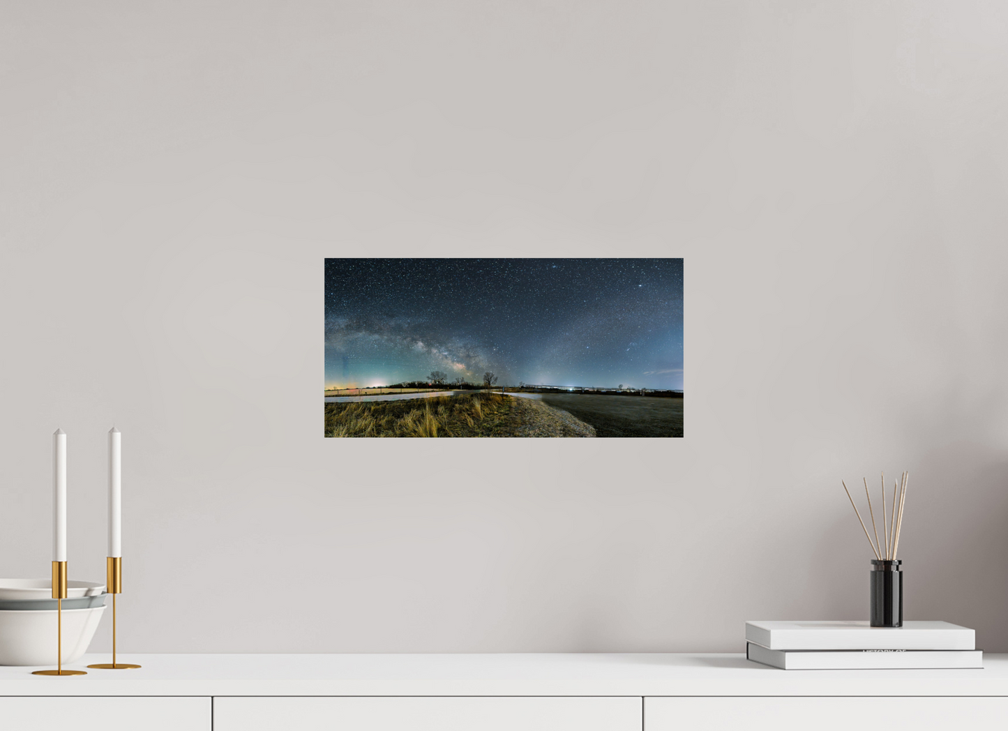 16 x 8″, Photo Print On Fuji Crystal DP II Two Galaxies on One Night Sky